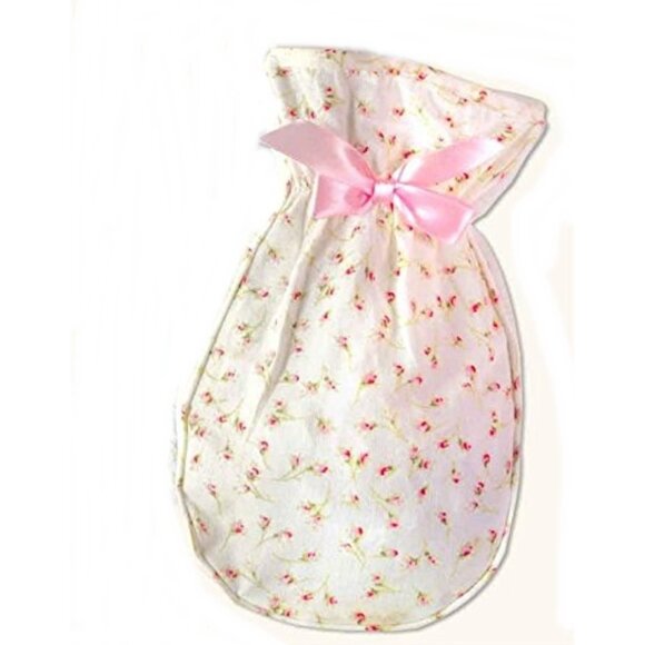 Victorian Trading Co. Rosebud Floral Body Powder Mitt Pink Bow NEW - Picture 1 of 4